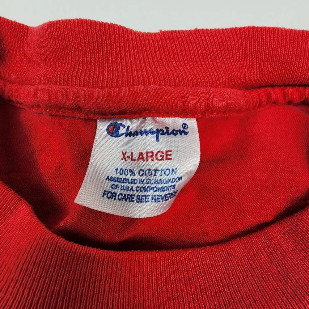 Vintage 1995 Champion San Francisco 49ers NFL Football T Shirt Men's XL Red